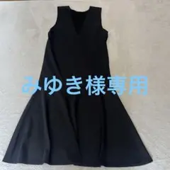 美品　Re:EDIT ノースリーブ切り替えワンピース ブラック　　　　SCサイズ