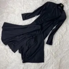 美品　ミズイロインド　マキシ丈　カーディガン　コットン　ブラック