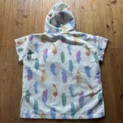 【サーフポンチョ】100-120センチ　羽根柄