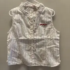 ELLE POUPON 90 トリコロールカラー　ノースリーブ　ブラウス