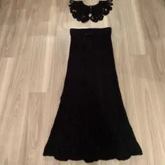 JIL SANDERのコットンレースニット 付け襟つき