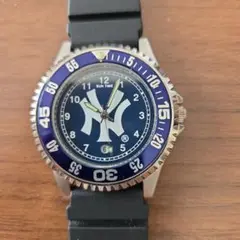 ヤンキース腕時計 SUN　TIME ネイビー