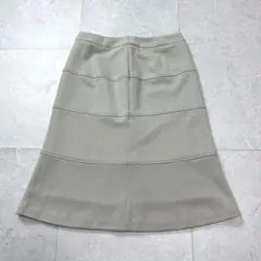 【エスピエ】膝丈スカート 小さいサイズ 裏地付き XS相当 グレー