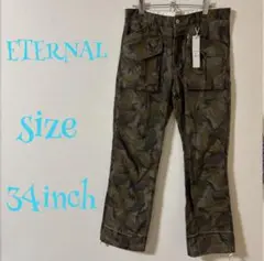 新品タグ付き ETERNAL 迷彩柄パンツ 34インチ