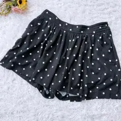 ローリーズファーム◈ニット生地　ドット　キュロットスカート　ショートパンツ　ミニ