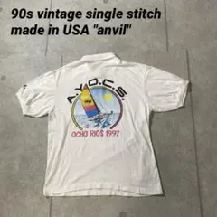 【希少デザイン】90sUSA製anvilシングルステッチ　レトロJamaica