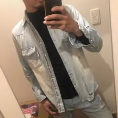 DOWBL ダメージ　デニムシャツ　42
