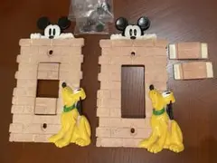 スイッチカバー　ディズニー　ミッキー　プルート　2枚セット