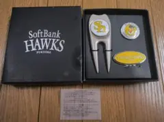ソフトバンクホークス ゴルフ グリーンフォーク&クリップマーカー セット