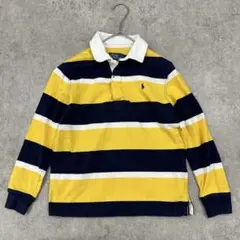 ラルフローレン Ralph Laurenラガーシャツ 黄紺白　120 長袖