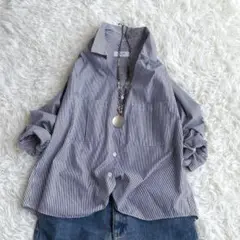 【美品】スローブイエナ　ダブルポケットスキッパーブラウス　麻100％