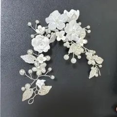 ウェディング ヘッドドレス 花モチーフ