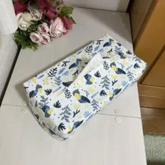 ハシビロコウ　お魚　サンゴ　鳥柄　ボックスティッシュカバー　ハンドメイド