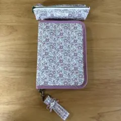 花柄 A5ブックカバー キーホルダー付き【リバティ柄】