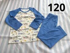 西松屋 男児 長袖パジャマ 120 電車 新幹線 青 ブルー