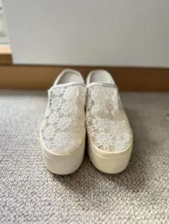 厚底 レース　スリップオン 23cm