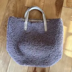 ブラウン ファー風トートバッグ