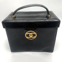 シャネル パテント エナメル バニティバッグ ハンドバッグ ターンロック