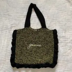 GANNI Cotton Crochet Frill Tote BAG