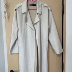 ZARA スエード風　トレンチコート　Lサイズ　スプリングコート