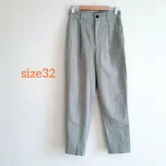 c349 マカフィー【32】パンツ オフィス 伸縮 タック 日本製 サイズ小