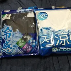 iCOOL 涼感機能 LLサイズ Tシャツ&冷感インナー黒
