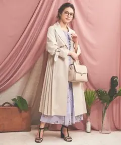 Noela サイドプリーツガウンコート Sサイズ トレンチコート