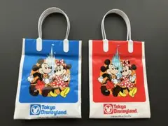 東京ディズニーランド 25周年 復刻版 ミニショッピングバッグ 2色セット