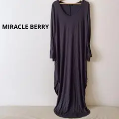 MIRACLE BERRY ダークグレー ロングワンピース
