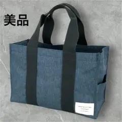 【超美品】トートバッグ 手提げ スクエア ランチ シンプル サブバッグ 男女兼用