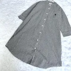 美品 U.S. POLO ASSN.ギンガムチェック ロングシャツワンピース M