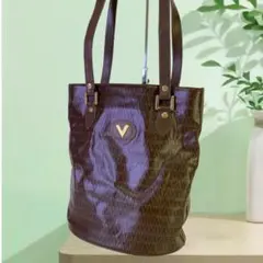 VALENTINO ヴァレンディノ ビニール加工 バケツ型 トートバッグ