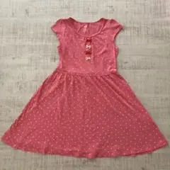 H&M ピンク ハート柄 ノースリーブワンピース 子供用 120〜130