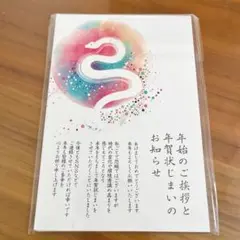 新品未開封★ 年賀状じまい2025（新年お知らせ）私製10枚入り