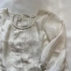 LOUNIE ホワイト 七分袖 ブラウス