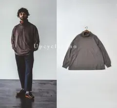UpcycleLino BASIC 天竺長袖ビッグタートル モカ CONFECT