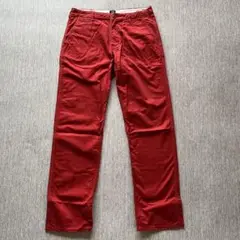 送料込 OIL CLOTHINGSERVICE オイル チノパンツ 2 レッド