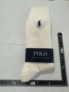 Polo Ralph Lauren ホワイトリブソックス 24-26cm