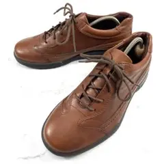 【新品級】 ECCO レザー スニーカー デュアルショック 日本製 25.5
