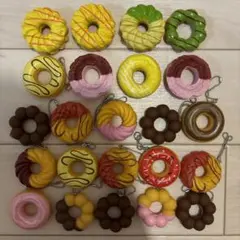 ドーナッツキーホルダー×16 ドーナッツマスコット×7