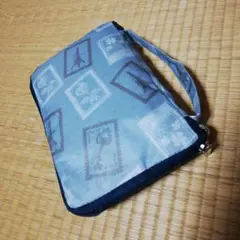 tone 保冷エコバッグ 切手柄 ブルー