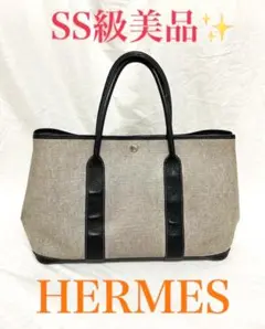 極美品❗️ HERMES エルメス　ガーデンパーティー　PM ハンドバッグ　白