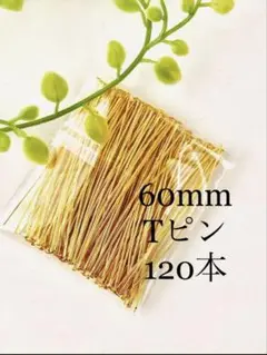 大容量 60mm Tピン ゴールド パーツ 120本