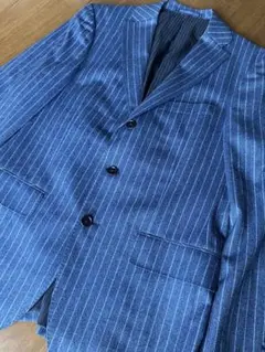 MALE & Co. ブルーネイビー系　ストライプ スーツジャケット 美品　A5