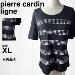 【美品】半袖Tシャツ ドット柄 黒日本製 ピエルカルダン