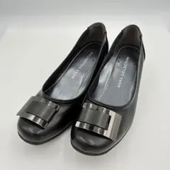 【超美品】✨ANNA COLLECTION コンフォートパンプス 黒 バックル