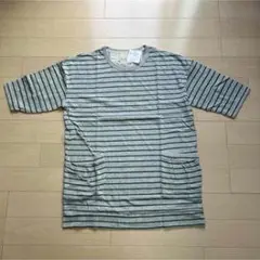 ストライプ柄 半袖Tシャツ ポケット付き