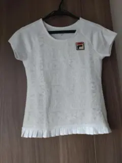 FILA フリル裾 ホワイト Tシャツ