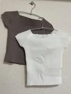 リブ　Tシャツ　カットソー　2点セット