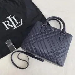 【未使用に近い】ローレンラルフローレン ショルダーバッグ キルティング レザー